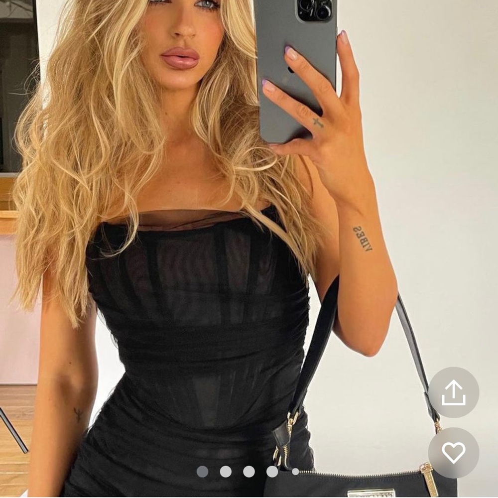 For The Night Mini Dress Black